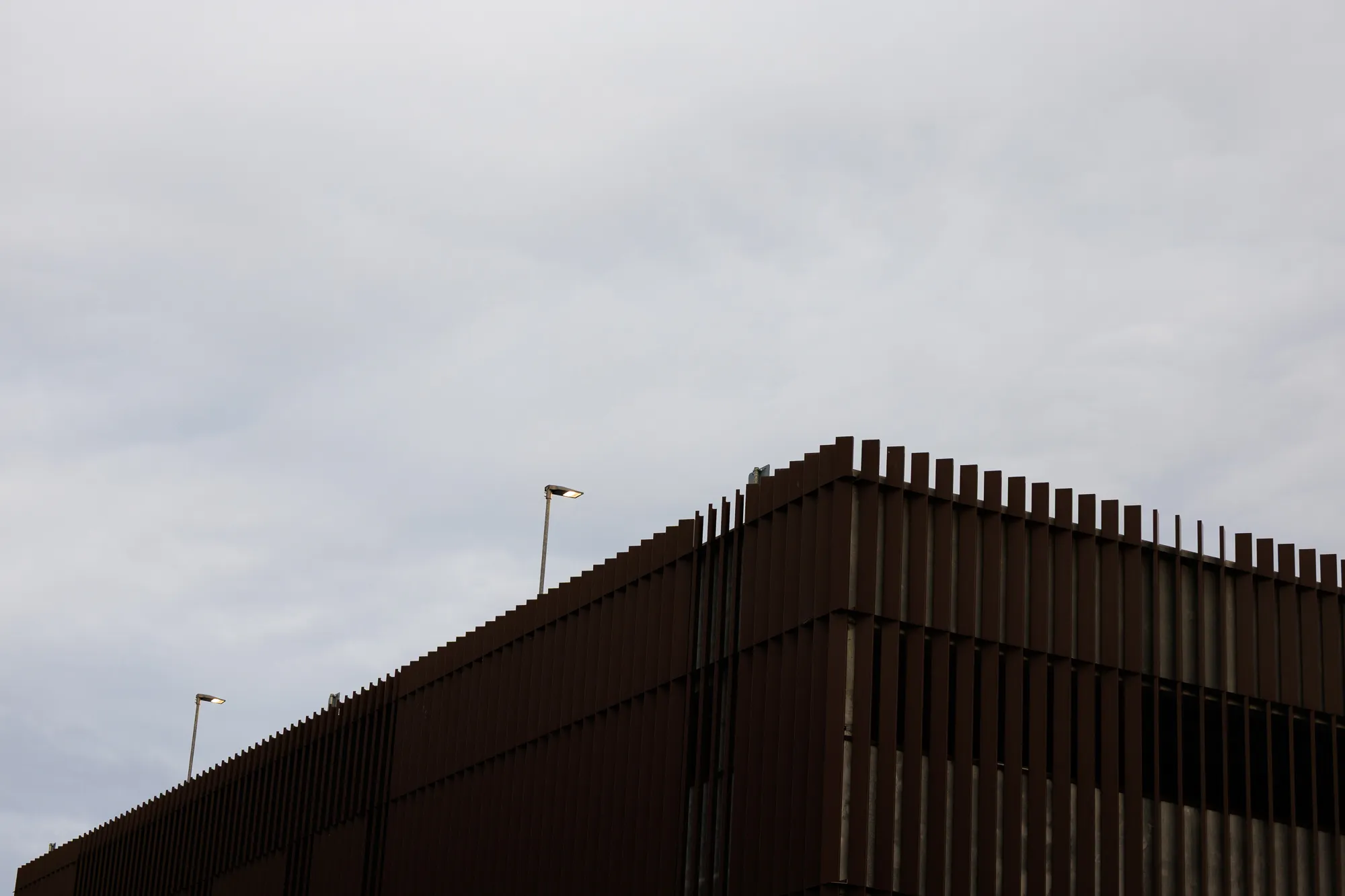 Soft light across brick housing — Hedehusene