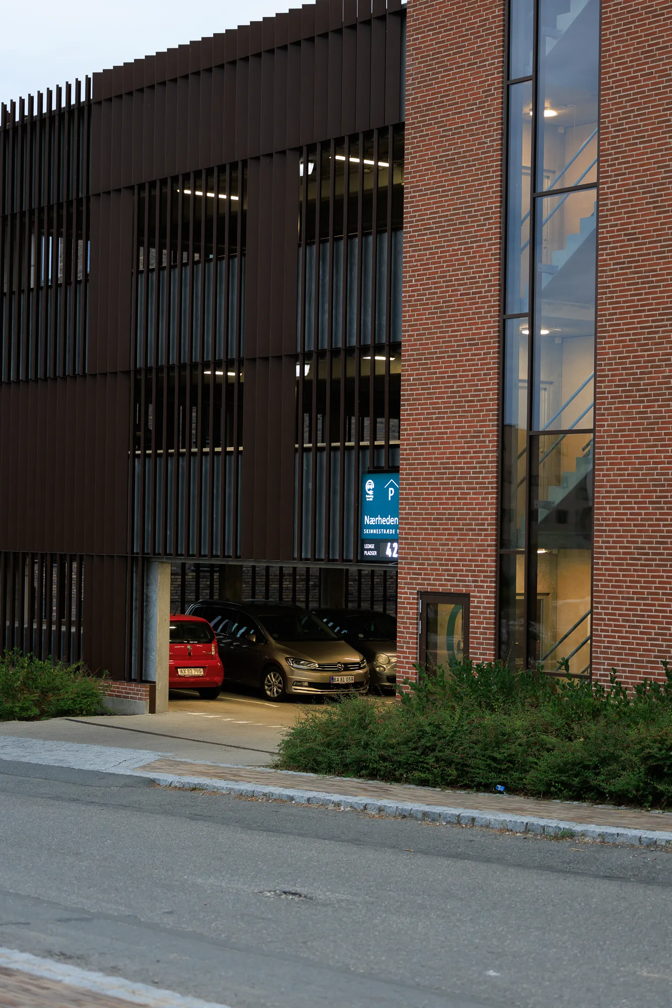 Brick details and balcony shadows — Greater Copenhagen