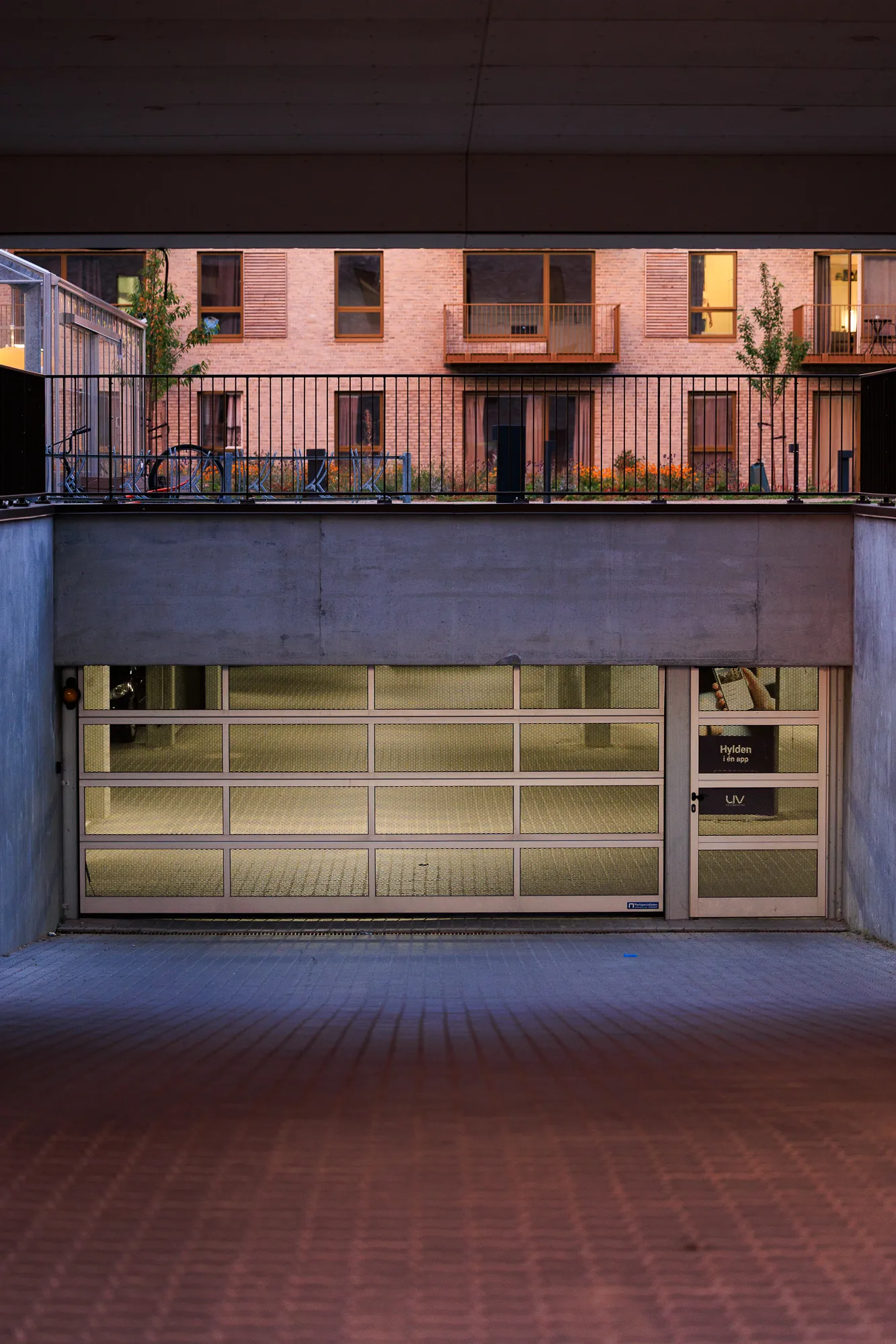 Residential cluster after sunset — Hedehusene